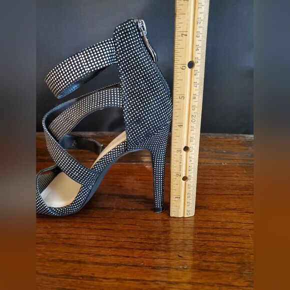 N for Nicole Miller SINDY Black Rhinestone Strappy Heels - Picture 9 of 9